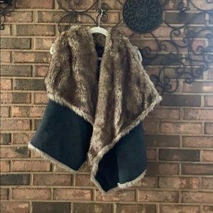 Reversible faux fur vest